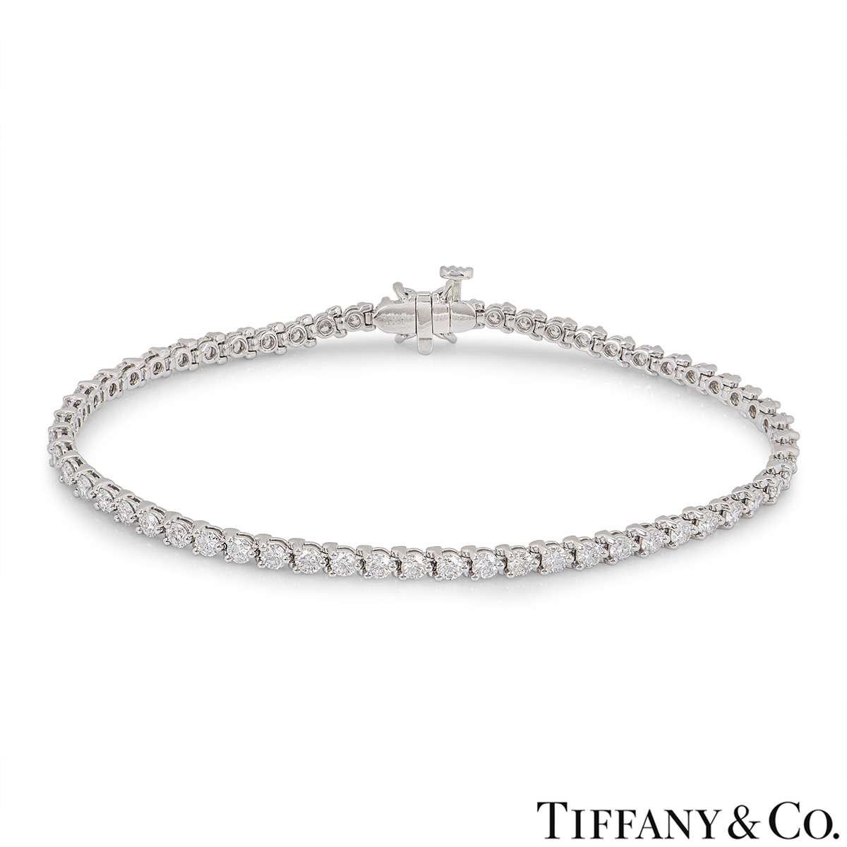 Buy Preowned  Brand new Luxury Tiffany  Co Diamond Victoria Line Tennis  Bracelet Online  LuxepolisCom